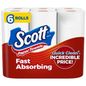 Scott Paper Towels, Choose-A-Sheet, Fast Absorbing, One-Ply
