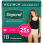 Depend Fresh Protection Women's Adult Incontinence Underwear, M, Blush