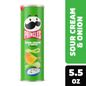 Pringles Sour Cream and Onion Potato Crisps Chips, Lunch Snacks, 5.5 oz