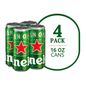 Heineken Original Import Lager Beer, 4 Pack, 16 fl oz Cans