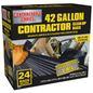 Contractor's Choice Contractor 42-Gallon Scent free Black Outdoor Plastic Construction Flap Tie Trash Bag 24 -Count