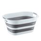 The Container Store Collapsible Laundry Basket, 23 1/2 x 17 3/4 x 10 1/2 in - White & Grey