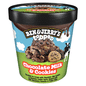 Ben & Jerry's Ice Cream Chocolate Milk & Cookies Topped