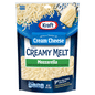 Kraft with a Touch of Cream Cheese for Creamy Melt Mozzarella Shredded Cheese