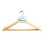 REAL SIMPLE 8-Pack Wood Suit Hanger, Natural