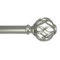 Vendor Brand Winslow 1" Nickel Cage Curtain Rod, 72-120"