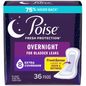 Poise Overnight Incontinence Pads for Women, 8 Drop Extra Coverage