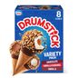 Drumstick Chocolate, Vanilla, Vanilla Caramel Cones Variety Pack, 8 Count