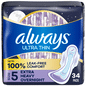 Always Ultra Thin Pads with Wings Extra Heavy Overnight Absorbency Size 5 Unscented