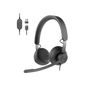 Logitech Zone 750 Wired Noise Canceling Over Ear Headset - Black