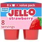 Jell-O Strawberry Sugar Free Jello Cups Gelatin Snack Value Pack