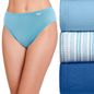 JOCKEY Women's Elance French Cut Briefs, Size 6 - Blue Stardust, Boardwalk Stripe & Marina Blue