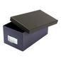 Oxford Index Card Storage Box - Indigo & Black - 4" x 6"