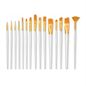 Craft Smart 15 Piece Golden Taklon Brush Set