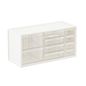 10 Drawer Multi Stackable Craft Organizer - White- Clear - 14-7/8" x 6-1/8" x 7-3/8" h