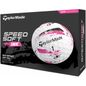 TaylorMade 2024 SpeedSoft Ink Golf Balls - White & Pink
