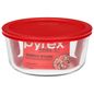 Pyrex® Simply Store® 7-Cup Round Glass Storage Container - Red