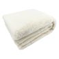 Ivory Faux Fur Throw Blanket, 50x60