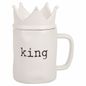 Matte Black & White King Mug, 21oz