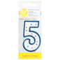Wilton Birthday Candle, 5, 3 Inch
