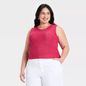 A New Day Women's Crewneck Drop Needle Pullover Sweater Tank, 2X - Red