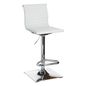 Maxwell Adjustable Faux Leather Barstool, White