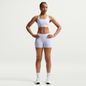 Nike Women's Pro Mid-Rise 3" Bike Shorts With No Front Seam, M - Hydrogen Blue