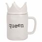 Matte Black & White Queen Mug, 21oz