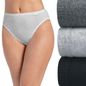 JOCKEY Womens Elance French Cut 100% Cotton Underwear - Grey Heather, Charcoal Heather & Black