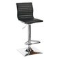 Maxwell Adjustable Faux Leather Barstool, Black