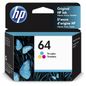 HP Ink Cartridge, Original, Tri-Color, 64