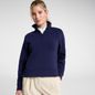 CALIA Women's Golf Piped Scuba 1/4 Zip, S - Opulent Blue