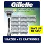 Gillette SkinGuard Men's Razor Handle and 13 Blade Refills