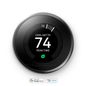 Google Third Generation Learning Thermostat in Mirror Black