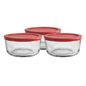 National Brand Anchor Hocking 6-Piece Snug Fit 4-Cup Storage Set