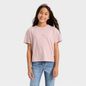 Cat & Jack Girls' Short Sleeve Rhinestone T-Shirt, XS - Ballet Pink