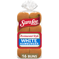 Sara Lee Restaurant Style White Hamburger Buns, 16 count