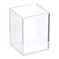 Acrylic Square Brush Holder - Clear - 2-7/8" x 3-3/4"