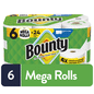 Bounty Paper Towels Select-A-Size White 6 Mega Rolls