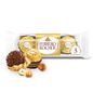 Ferrero Rocher Gourmet Hazelnut Milk Chocolate 3 Individually Wrapped Chocolates