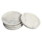 Set of 4 Marbled Stoneware Rimmed Coasters, 4"