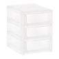 The Container Store 3-Drawer Shimo Small Stacking Organizer - Translucent - 7-5/8" x 10-3/8" x 10-3/8" h