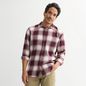 Sonoma Goods For Life® Long Sleeve Brushed Flannel Shirt, Men's, Size: Medium, Red Plaid