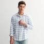 Sonoma Goods For Life® Long Sleeve Brushed Flannel Shirt, Men's, Size: Small, Blue Grey Med Buff