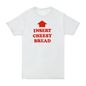 Insert Cheesy Bread Graphic Tee, XL - White