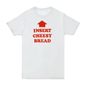 Insert Cheesy Bread Graphic Tee, XL - White