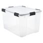 Iris 74 Quart Weathertight Tote - Clear - 23-1/2" x 17-3/4" x 14-1/2" h