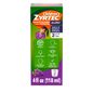Children's Zyrtec 24 Hour Allergy Relief Dye-Free Sugar-Free Syrup Cetirizine HCl Grape Flavor