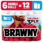 BRAWNY Pick-A-Size Paper Towels, 6 Double Rolls