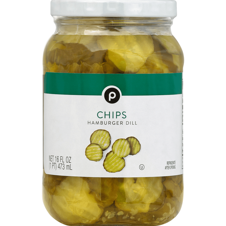Publix Pickles, Hamburger Dill, Chips